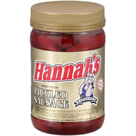 Hannah's Ready To Eat Pickled Sausage, 16 Oz. - Walmart.com - Walmart.com