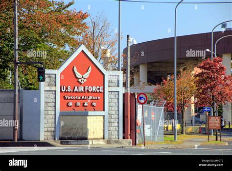 U.S. Air Force Yokota Air Base Gate 2 in Fussa city Tokyo Japan Stock ...