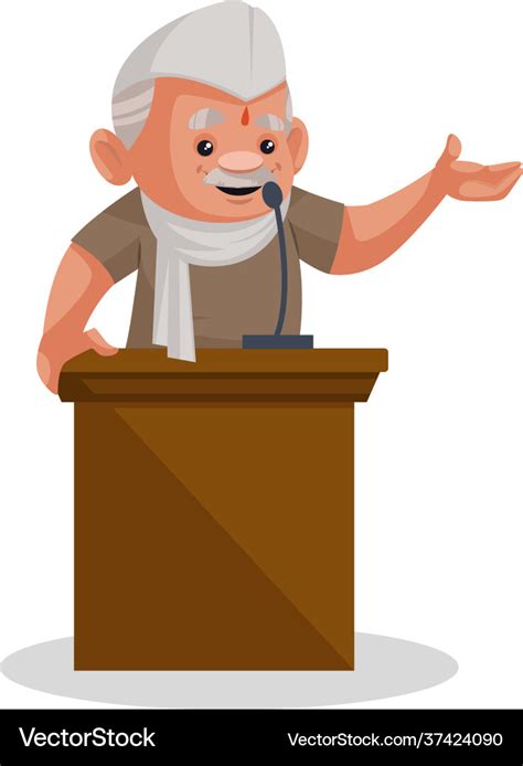 Politician cartoon character Royalty Free Vector Image