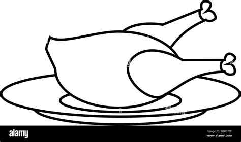 Chicken Leg Clipart Black And White