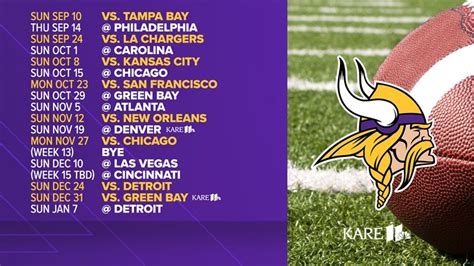 Vikings 2023-24 schedule unveiled | kare11.com