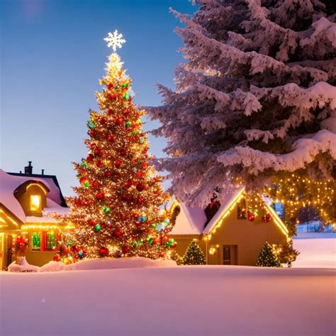 Premium AI Image | christmas Vacation Escape with Snowy Landscapes ...