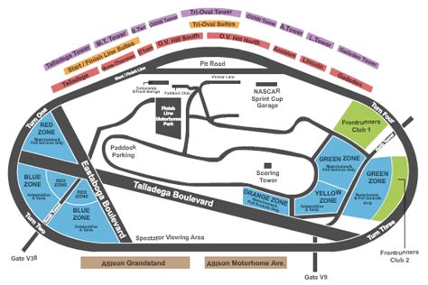 Talladega Super Speedway Seating Chart & Maps Talladega