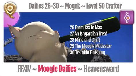 FFXIV Daily Quests (26-30) - Beast Tribe Moogle - Level 50 ...