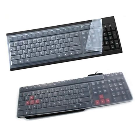 Universal Silicone Desktop Computer Keyboard Cover Skin Protector Film ...