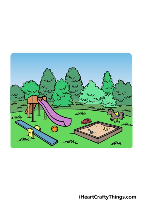 Playground Park Drawing Clipart