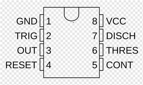 555 temporizador ic pinout símbolo electrónico circuitos integrados y ...