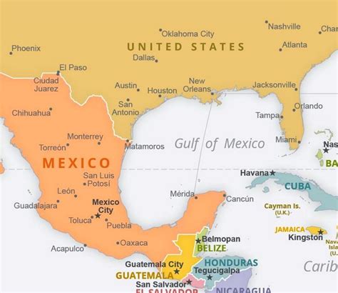 Gulf of Mexico political map - Ontheworldmap.com