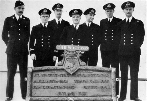 HMS Ajax Officers adding The Plate 1939 to their Battle Honours - a ...