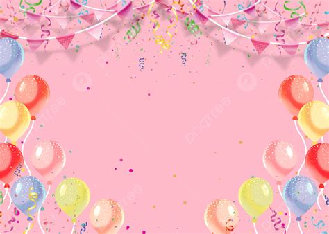 Pink Small Flag Colorful Birthday Balloon Background, Color Chip, Small ...