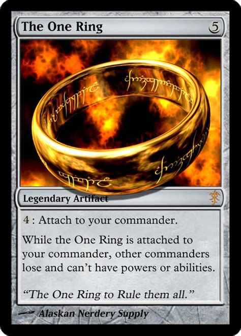 Items similar to Magic the Gathering Custom Foil Card: The One Ring on Etsy