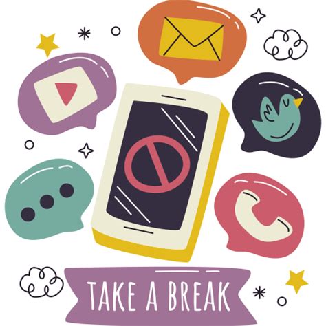 Take a break Stickers - Free communications Stickers