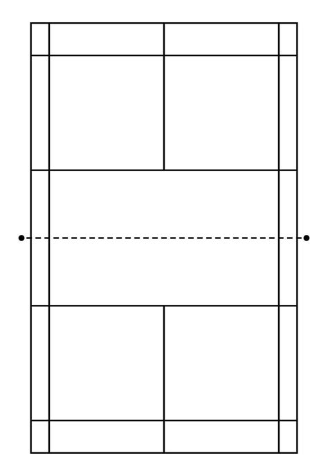 Badminton Court Diagram 30769591 Vector Art at Vecteezy