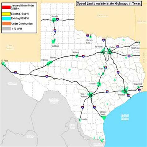 Texas Mile Marker Map I 20 - Printable Maps