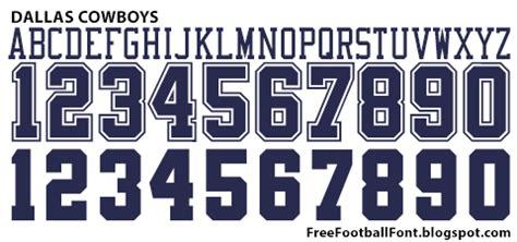 Dallas Cowboys Number Font