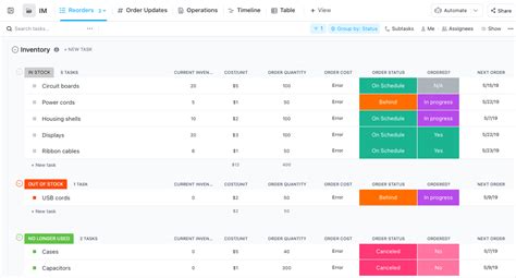 10 Free Inventory Templates for Excel, Sheets, and ClickUp Lists