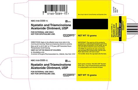 Nystatin and Triamcinolone Ointment - FDA prescribing information, side ...