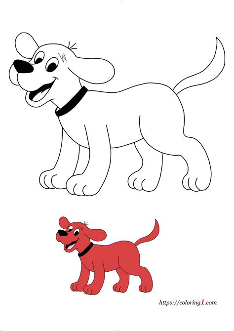 Clifford The Big Red Dog Coloring Pages - 2 Free Coloring Sheets (2021)