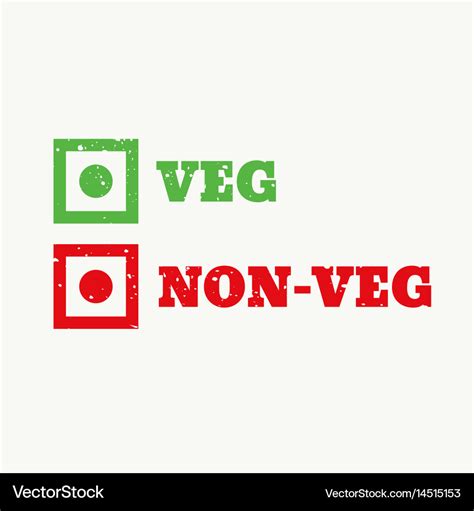 Veg and non-veg sign Royalty Free Vector Image