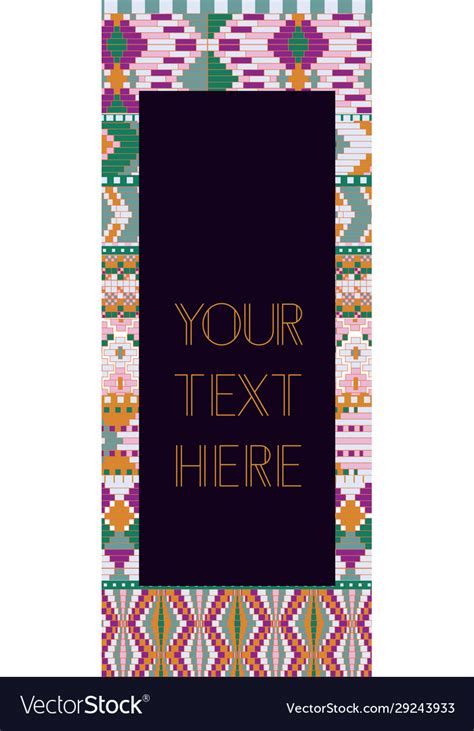 Ethnic poster template Royalty Free Vector Image