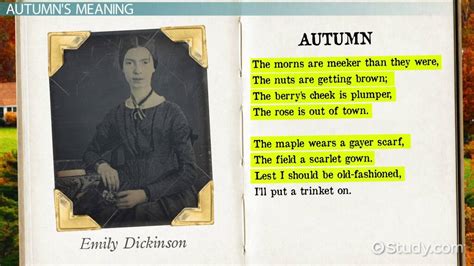 Autumn by Emily Dickinson | Poem Analysis & Structure - Video & Lesson ...