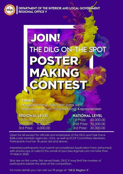 Join DILG On-the-Spot Poster Making Contest | DILG Regional Office No. 5