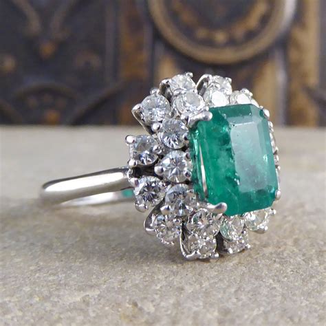 Emerald and Diamond Cluster Ring — Jewellery Discovery