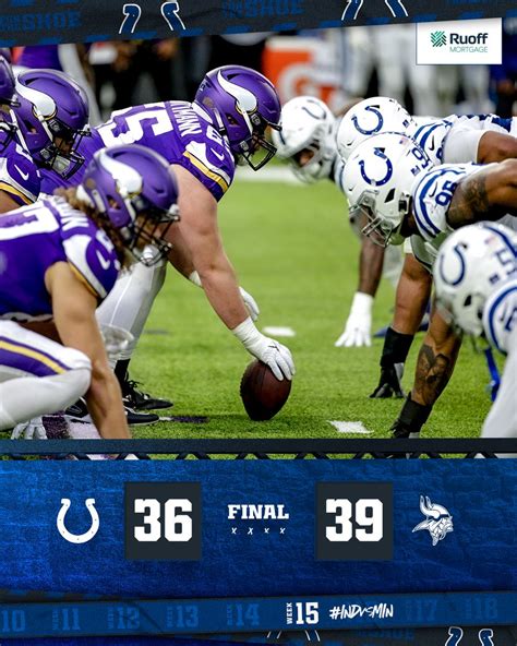 Spartandude330 on Twitter: "RT @Colts: Final. #INDvsMIN"