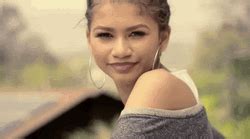 Batting Eyelashes Zendaya Flirting GIF | GIFDB.com