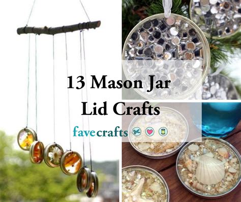 13 Mason Jar Lid Crafts (With images) | Mason jar lids crafts, Jar lid ...