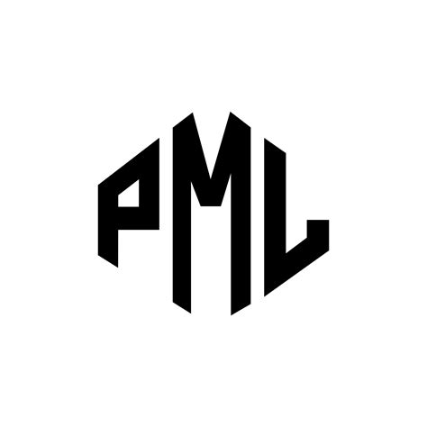 diseño de logotipo de letra pml con forma de polígono. diseño de ...