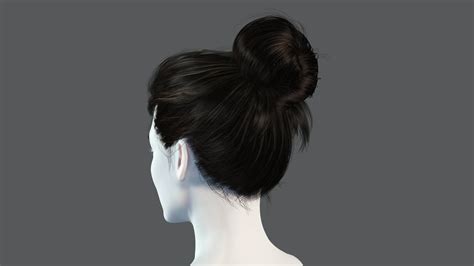 Female Hair 8 - 3D Model by khaloui