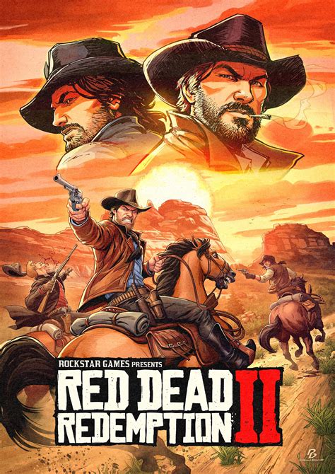 Red Dead Redemption 2 fanart poster by me (Patrick Brown) : gaming