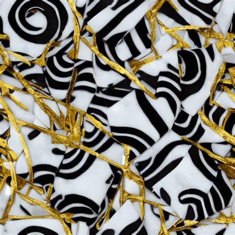 Marble Gold Black and White Pattern · Creative Fabrica