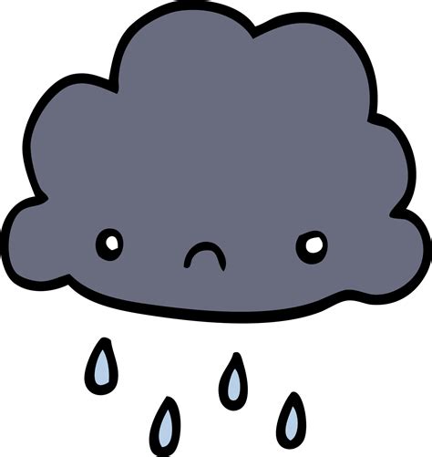 cartoon storm cloud 12138160 Vector Art at Vecteezy