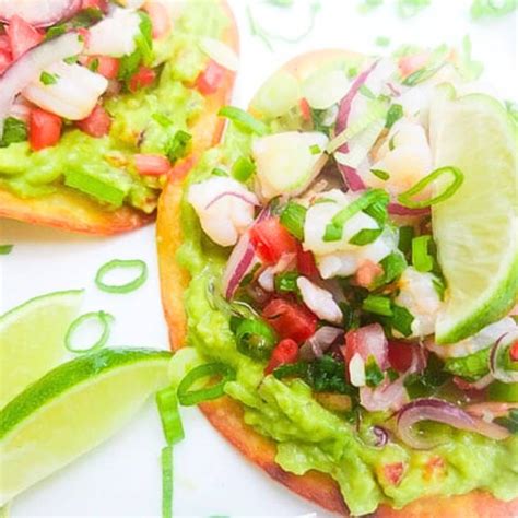 Shrimp Ceviche Tostadas - Mexican Appetizers and More!