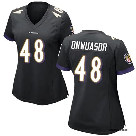 Nike Patrick Onwuasor Baltimore Ravens Game Black Jersey - Women's