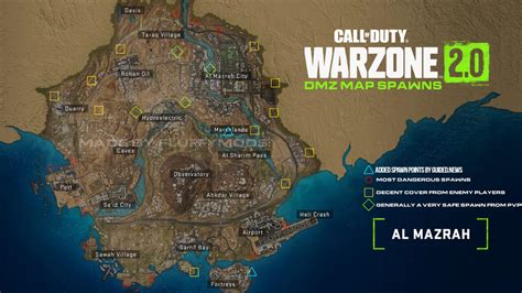 DMZ: Updated Map with all 28 Spawn Points on Al Mazhra