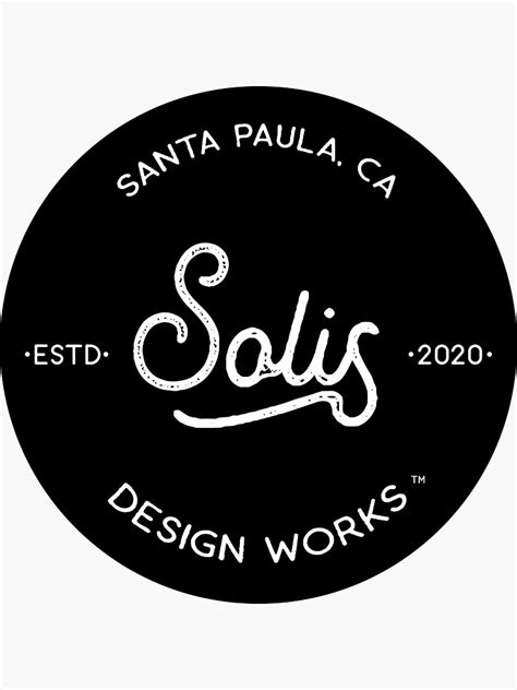 "Solis Design Works Badge Logo" Sticker for Sale by SolisWorks | Redbubble