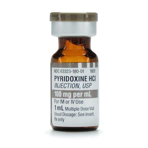 Pyridoxine HCl (Vitamin B6), 100mg/mL, MDV, 1mL Vial | McGuff Medical ...