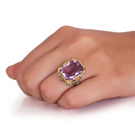 Vintage Amethyst Filigree Ring in 14K Gold