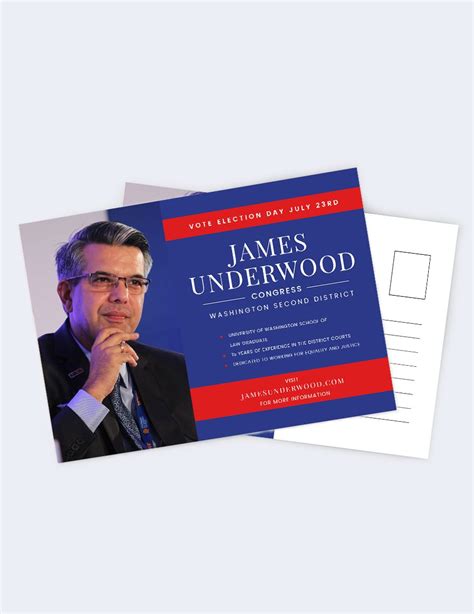 Political Campaign Postcard Template in PSD, Pages, Word, Illustrator ...