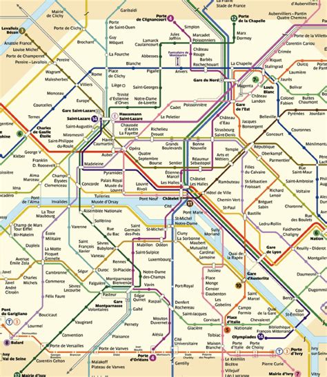 Subway Map Of Paris - Wilow Kaitlynn