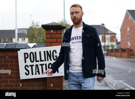 Conservative candidate Andrew Cooper arrives at Glascote Methodist ...