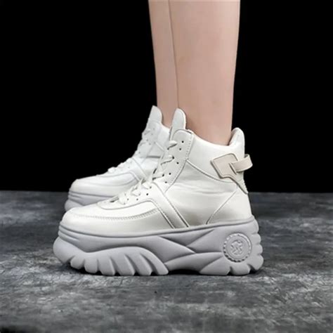 Hot sale 2019 New spring Ultralight High help white sneakers women ...