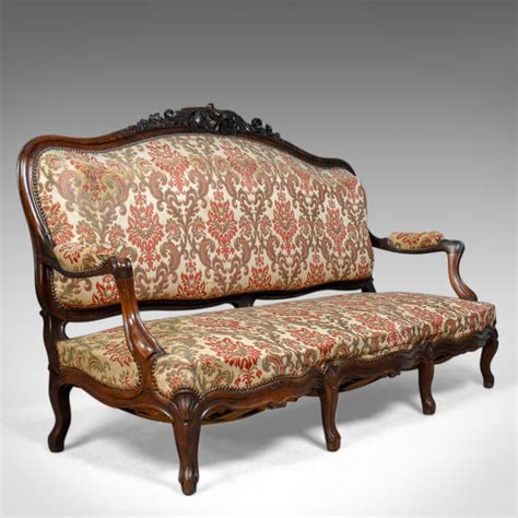 Victorian Antique Settee, Rosewood, English, 3 Seater Sofa Circa 1850 ...