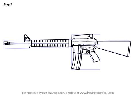 how to draw a m16 step by step - wingsunderbreasttattoo