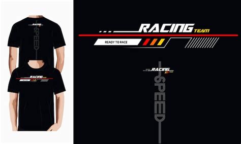 Premium Vector | Racing team typography t shirt design premium vector.