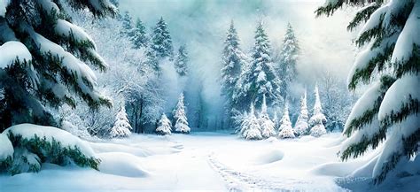 The landscape of snowy forest in winter with . 22967239 Stock Photo at ...