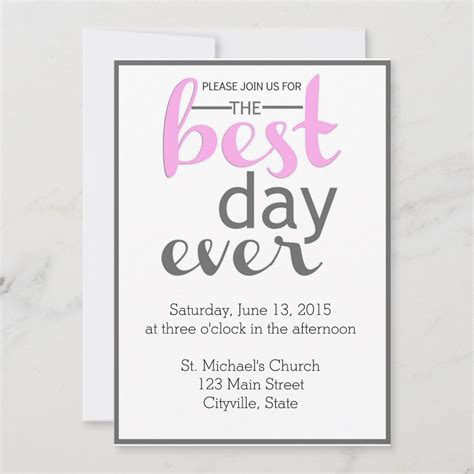 Best Day Ever Wedding Invitation | Zazzle